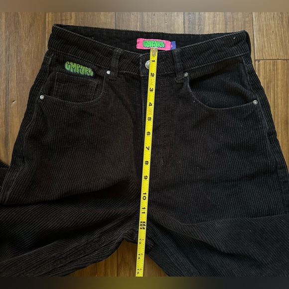 Empyre Tori Corduroy Pants Womens 28x30 Size 8 Black Loose Fit Skater Baggy Y2K - Picture 5 of 8